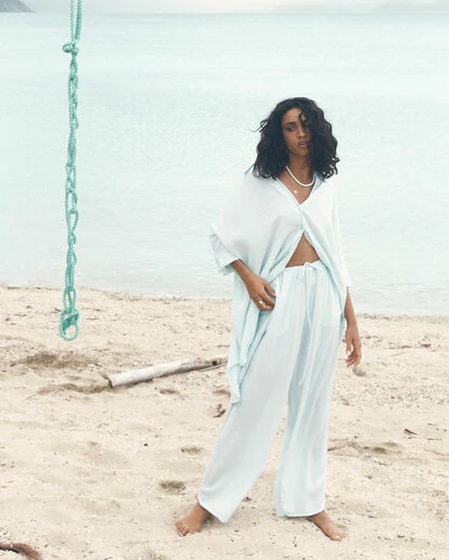 BILLABONG Beach Dream Pants PASTEL BLUE 2 BILLABONG Beach Dream Pants PASTEL BLUE - Image 2