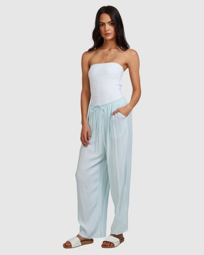 BILLABONG Beach Dream Pants PASTEL BLUE 4 BILLABONG Beach Dream Pants PASTEL BLUE - Image 4