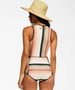 BILLABONG 1mm Sol Sistah Shorty Spring Wetsuit CANVAS NEO -Womens Swim BILLABONG abjw500101 billabongw nhs3 bck1