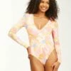 BILLABONG Groovy Garden Long Sleeve Swimsuit MULTI