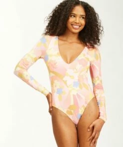 BILLABONG Groovy Garden Long Sleeve Swimsuit MULTI