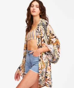 BILLABONG Parisian Nights Kimono Top MULTI -Womens Swim BILLABONG abjwt00210 billabongw bk2 frt1