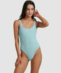 BILLABONG Tanlines One Piece Swim BLUE HAZE -Womens Swim BILLABONG abjx100160 billabongw bn4 frt2