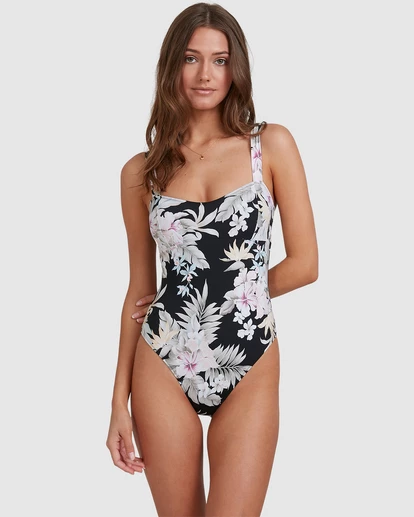 BILLABONG Tropicool Tied One-Piece Swimsuit BLACK 1 BILLABONG Tropicool Tied One-Piece Swimsuit BLACK