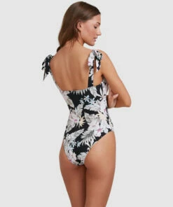 BILLABONG Tropicool Tied One-Piece Swimsuit BLACK 8 BILLABONG Tropicool Tied One-Piece Swimsuit BLACK -Womens Swim BILLABONG abjx100170 billabongw blk sd2