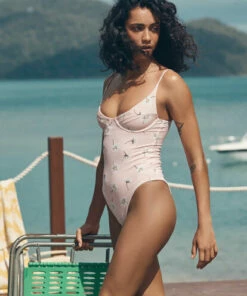 BILLABONG Feelin Peachy Ava Bra One-Piece Swimsuit PEACHES