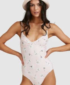 BILLABONG Feelin Peachy Ava Bra One-Piece Swimsuit PEACHES -Womens Swim BILLABONG abjx100171 billabongw pec dtl1
