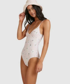 BILLABONG Feelin Peachy Ava Bra One-Piece Swimsuit PEACHES -Womens Swim BILLABONG abjx100171 billabongw pec frt1