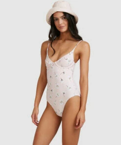 BILLABONG Feelin Peachy Ava Bra One-Piece Swimsuit PEACHES -Womens Swim BILLABONG abjx100171 billabongw pec sd1