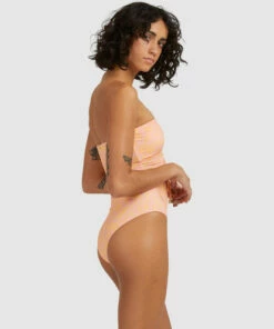 BILLABONG Hot Tropics Summer Bandeau One-Piece Swimsuit MELON FADE -Womens Swim BILLABONG abjx100172 billabongw mfd sd2