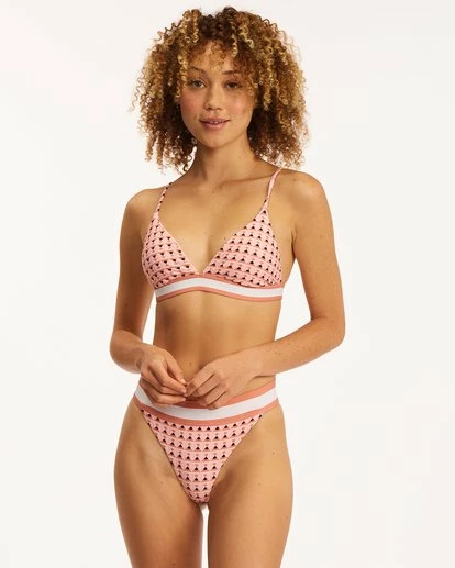 BILLABONG Let Me Check Fixed Triangle Bikini Top SUNSTONE 2 BILLABONG Let Me Check Fixed Triangle Bikini Top SUNSTONE - Image 2