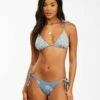 BILLABONG Something Sweet Reversible Slide Tri Bikini Top RIVER