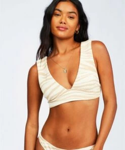 BILLABONG Wild Groove Plunge Bikini Top SAHARA 8 BILLABONG Wild Groove Plunge Bikini Top SAHARA -Womens Swim BILLABONG abjx300113 billabongw sar frt2
