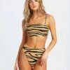 BILLABONG Wild Groove Sunny Tube Bikini Top GOLD DUST