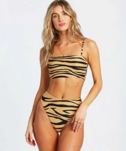 BILLABONG Wild Groove Sunny Tube Bikini Top GOLD DUST