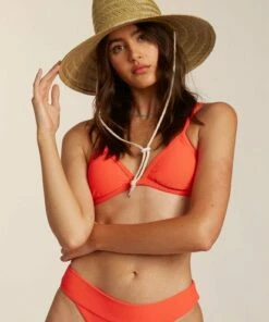 BILLABONG Tanlines Ivy Triangle Bikini Top LIT UP LILAC