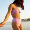 BILLABONG Tanlines Lulu Bandeau Bikini Top LIT UP LILAC