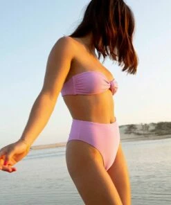 BILLABONG Tanlines Lulu Bandeau Bikini Top LIT UP LILAC