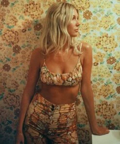 BILLABONG Salty Blonde Back Then Bralette Bikini Top MULTI