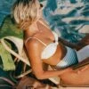 BILLABONG Salty Blonde Meet Your Matcha Bandeau Bikini Top MATCHA