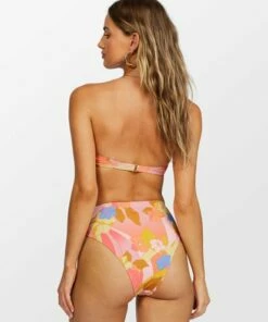 BILLABONG Groovy Garden Lulu Bandeau Bikini Top MULTI -Womens Swim BILLABONG abjx300238 billabongw mul bck1