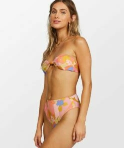 BILLABONG Groovy Garden Lulu Bandeau Bikini Top MULTI -Womens Swim BILLABONG abjx300238 billabongw mul sd1