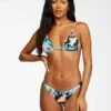 BILLABONG Tropic Time Reversible Slide Triangle Bikini Top MULTI