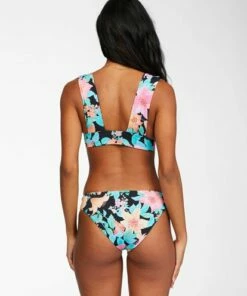 BILLABONG Tropic Time Reversible Plunge Bikini Top MULTI -Womens Swim BILLABONG abjx300242 billabongw mul bck1
