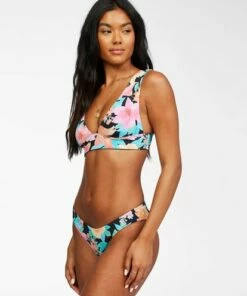BILLABONG Tropic Time Reversible Plunge Bikini Top MULTI -Womens Swim BILLABONG abjx300242 billabongw mul sd1