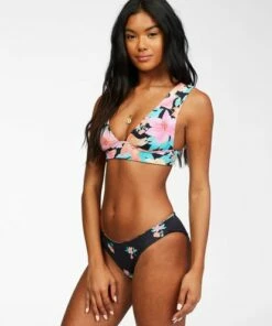 BILLABONG Tropic Time Reversible Plunge Bikini Top MULTI -Womens Swim BILLABONG abjx300242 billabongw mul sd2