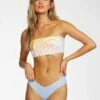 BILLABONG Tropic Jungle Sunny Tube Reversible Bikini Top MULTI