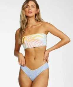 BILLABONG Tropic Jungle Sunny Tube Reversible Bikini Top MULTI