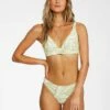BILLABONG Jungle Town Banded Triangle Bikini Top CACTUS