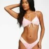 BILLABONG Another Paradise Knot Trilet Bikini Top PINK LADY