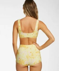 BILLABONG Make You Mine Tank Bikini Top YELLOW FADE -Womens Swim BILLABONG abjx300290 billabongw ylf bck1