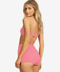 BILLABONG Summer High Bandeau Bikini Top CORAL PINK 7 BILLABONG Summer High Bandeau Bikini Top CORAL PINK -Womens Swim BILLABONG abjx300295 billabongw cak bck1