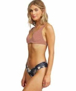BILLABONG Safari Nights Banded Triangle Bikini Top BLACK PEBBLE 8 BILLABONG Safari Nights Banded Triangle Bikini Top BLACK PEBBLE -Womens Swim BILLABONG abjx300296 billabongw bpb sd2