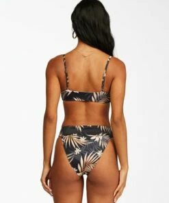 BILLABONG Safari Nights Reversible Skinny Mini Crop Bikini Top BLACK PEBBLE 5 BILLABONG Safari Nights Reversible Skinny Mini Crop Bikini Top BLACK PEBBLE -Womens Swim BILLABONG abjx300297 billabongw bpb bck1
