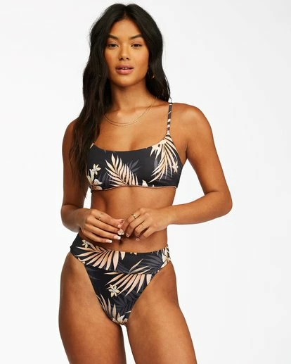 BILLABONG Safari Nights Reversible Skinny Mini Crop Bikini Top BLACK PEBBLE 1 BILLABONG Safari Nights Reversible Skinny Mini Crop Bikini Top BLACK PEBBLE