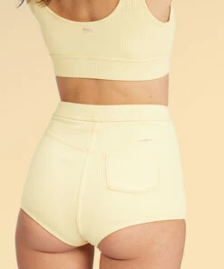 BILLABONG Wrangler Face The Sun Banded Tank Bikini Top RETRO YELLOW -Womens Swim BILLABONG abjx300317 billabongw yek0 dtl1