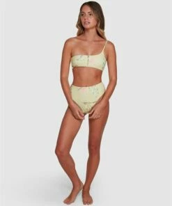BILLABONG Maui Babe One Shoulder Bikini Top LEMONGRASS -Womens Swim BILLABONG abjx300344 billabongsg les frt1