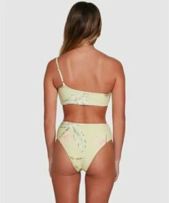 BILLABONG Maui Babe One Shoulder Bikini Top LEMONGRASS -Womens Swim BILLABONG abjx300344 billabongwg les bck1