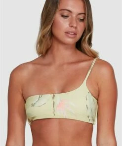 BILLABONG Maui Babe One Shoulder Bikini Top LEMONGRASS -Womens Swim BILLABONG abjx300344 billabongwg les dtl1