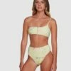 BILLABONG Maui Babe One Shoulder Bikini Top LEMONGRASS