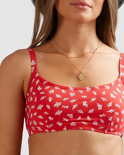 BILLABONG Cherry Bomb Dd Mia Bralette Bikini Top FIESTA RED 5 BILLABONG Cherry Bomb Dd Mia Bralette Bikini Top FIESTA RED - Image 5