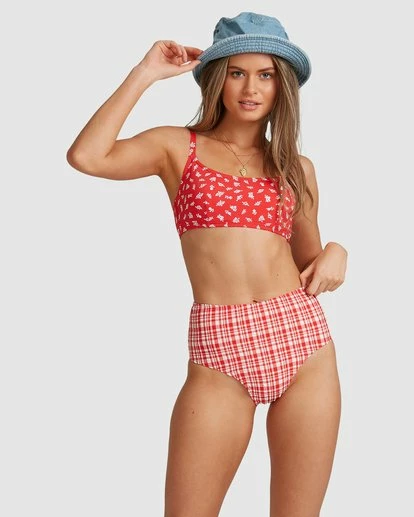 BILLABONG Cherry Bomb Dd Mia Bralette Bikini Top FIESTA RED 4 BILLABONG Cherry Bomb Dd Mia Bralette Bikini Top FIESTA RED - Image 4