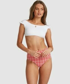 BILLABONG Beach Bliss Crop Bikini Top WHITE -Womens Swim BILLABONG abjx300360 billabongw wht frt2
