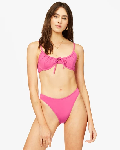 BILLABONG Sol Searcher Ruched Underwire Bikini Top BLACK PEBBLE 3 BILLABONG Sol Searcher Ruched Underwire Bikini Top BLACK PEBBLE - Image 3