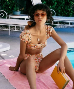 BILLABONG Forever Dazed Crop Bikini Top MULTI