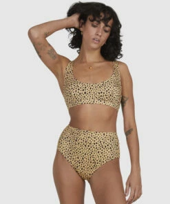 BILLABONG Well Spotted Tank Bikini Top GOLD DUST 10 BILLABONG Well Spotted Tank Bikini Top GOLD DUST -Womens Swim BILLABONG abjx300375 billabongw gdd frt1